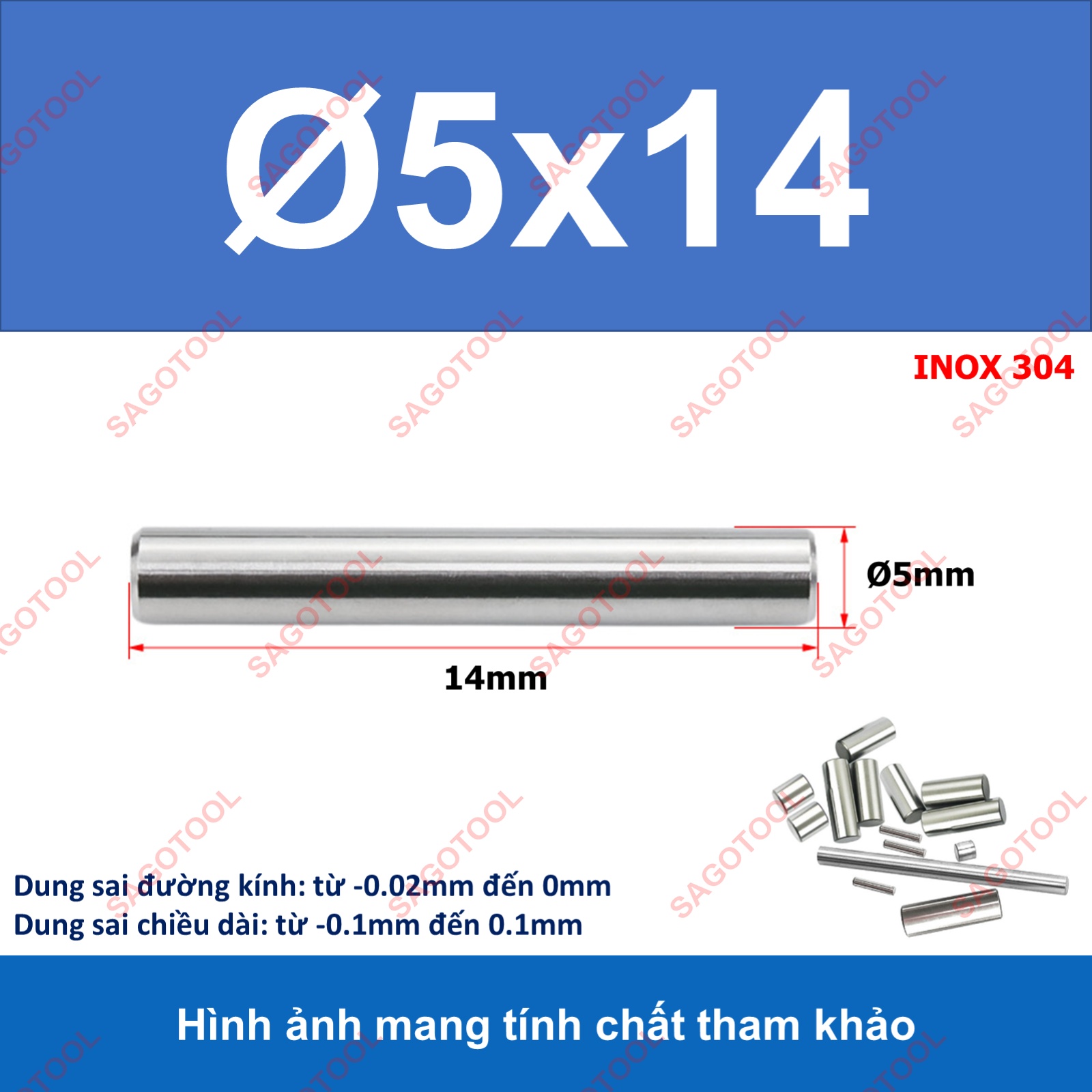Chốt định vị Inox 304 size 5mm đủ chiều dài - Ảnh 10