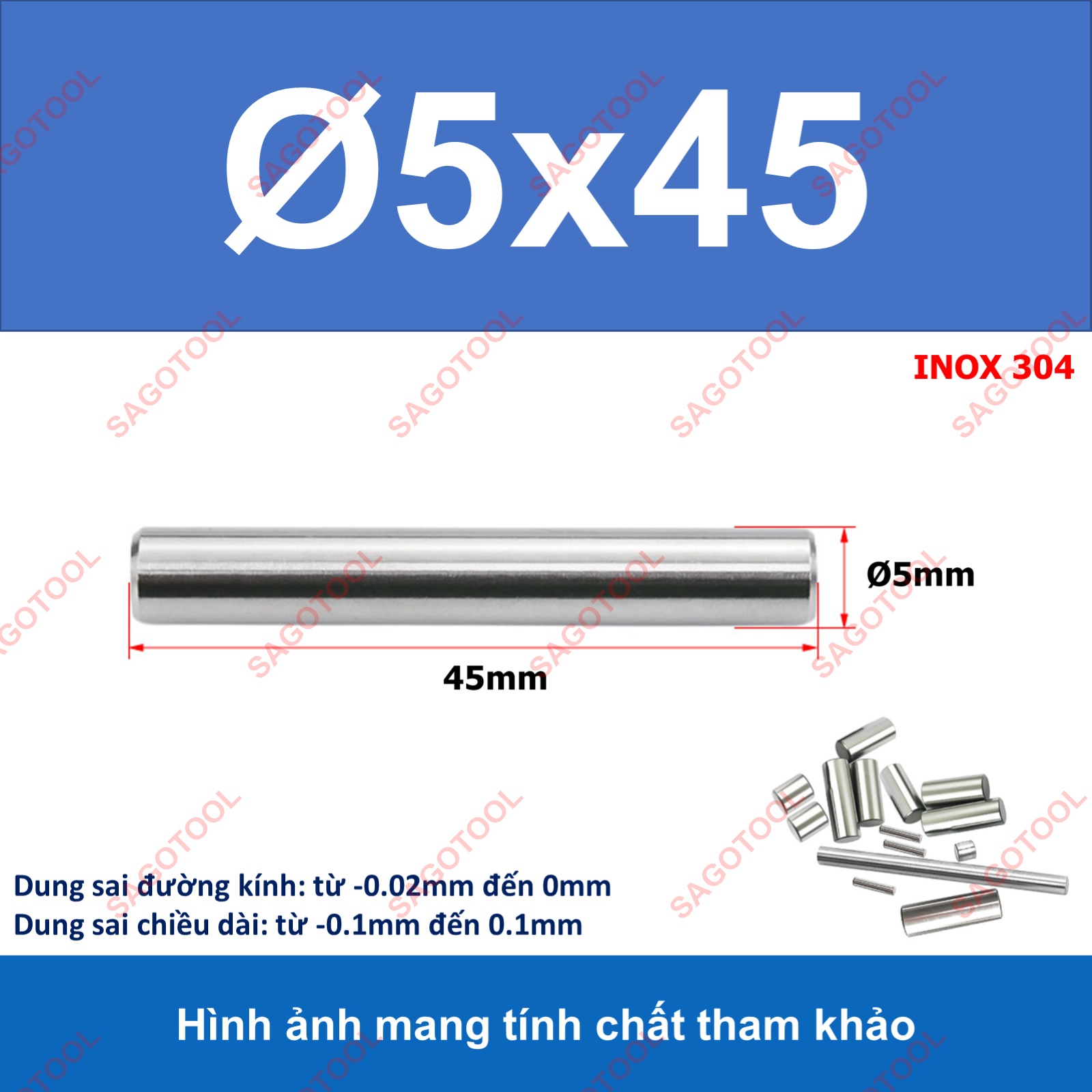 Chốt định vị Inox 304 size 5mm đủ chiều dài - Ảnh 19