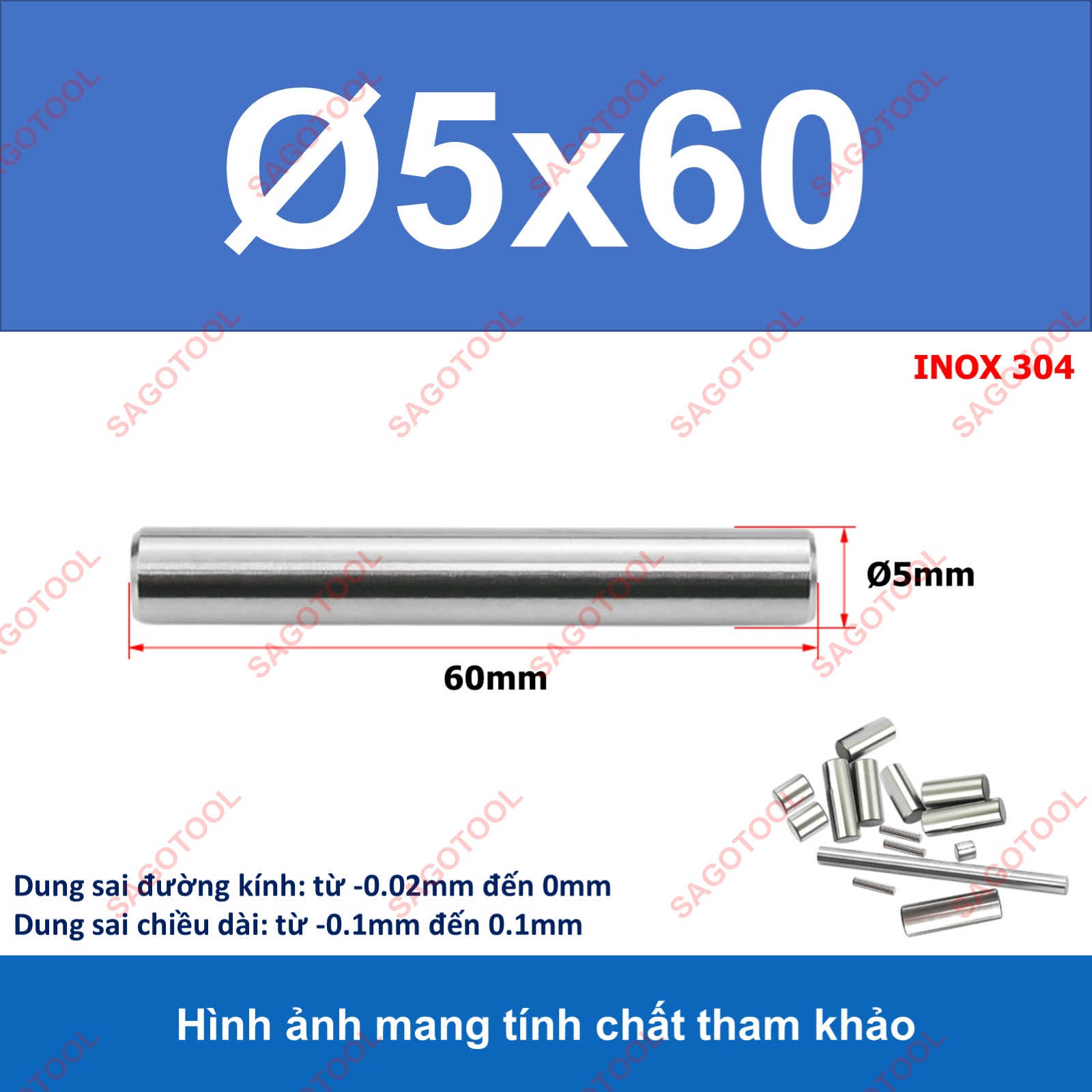 Chốt định vị Inox 304 size 5mm đủ chiều dài - Ảnh 21
