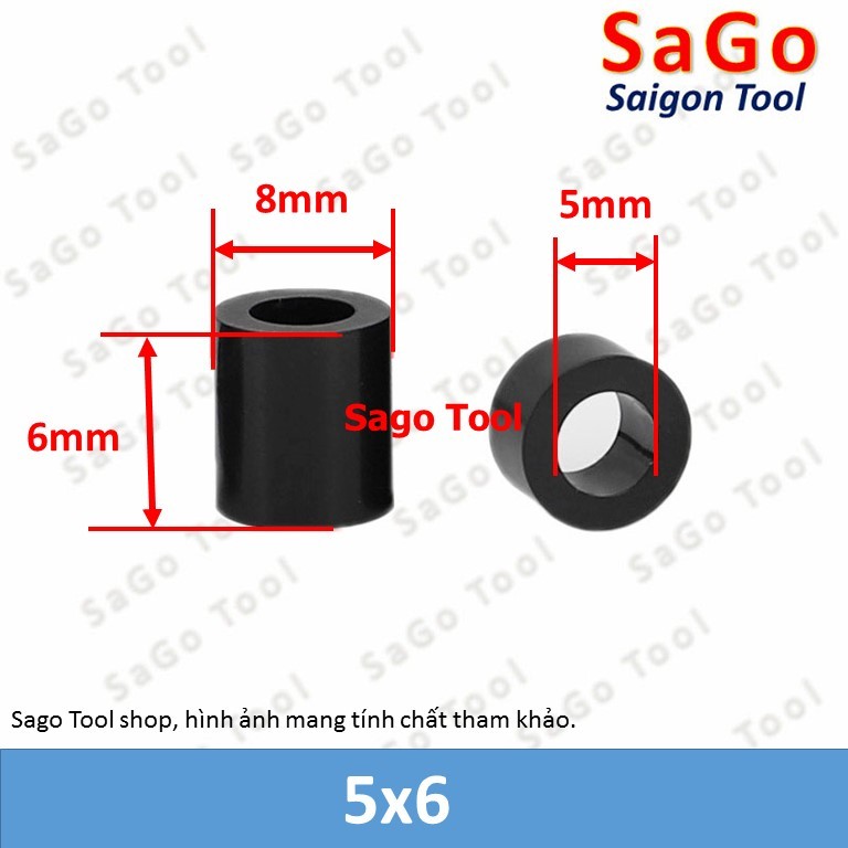 Vòng Đệm Nhựa ABS Nylon màu đen lỗ 3ly 4ly 5ly 6ly (10-20 cái) - Ảnh 30