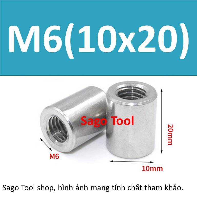 Ống nối ty ren inox - Nối ren INOX 304 M3 M4 M5 M6 M8 M10 loại tốt - Ảnh 9