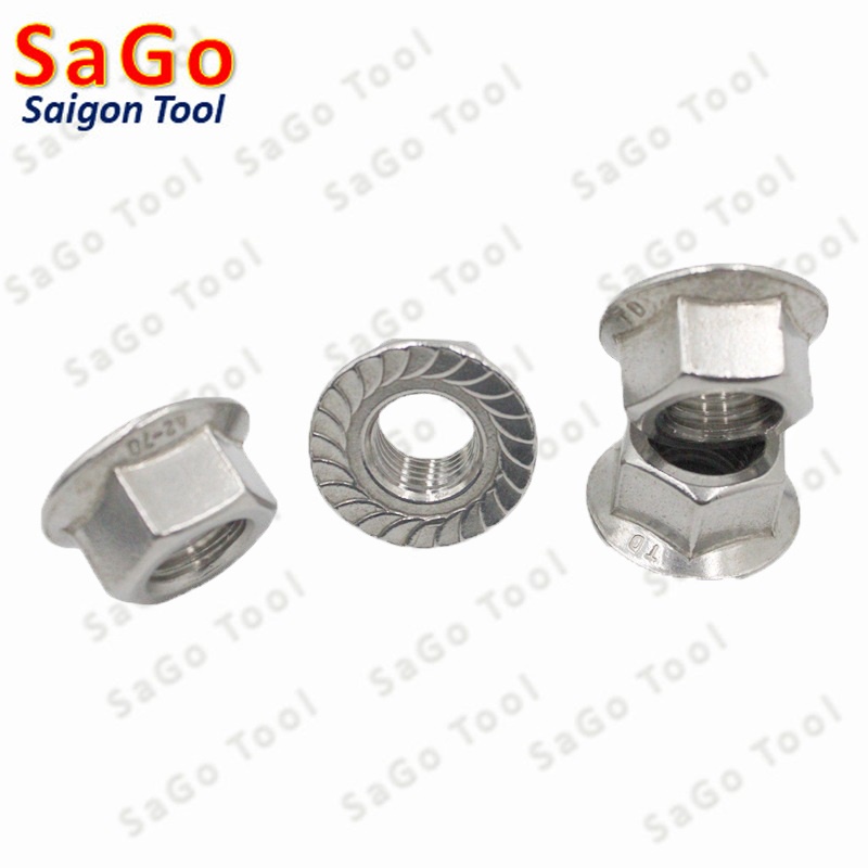 Đai ốc liền long đền INOX 304 - Tán liền long đền Tán Hở M3 M4 M5 M6 M8 M10 M12 - Ảnh 6