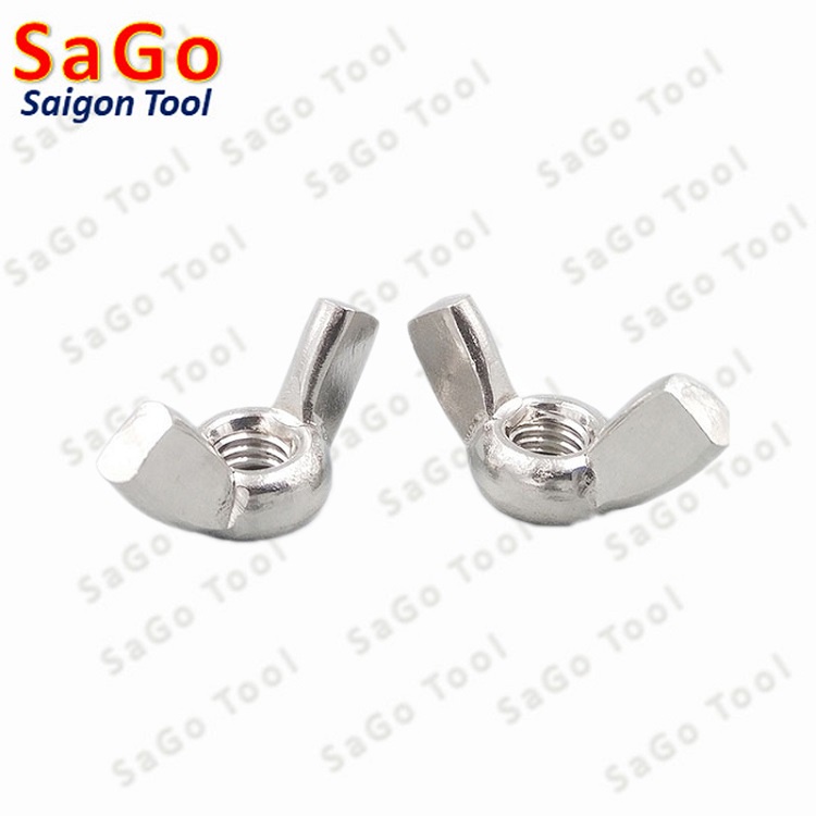 Đai ốc cánh bướm vặn tay INOX 304 - Tán chuồn size M3 M4 M5 M6 M8 M10 - Ảnh 2