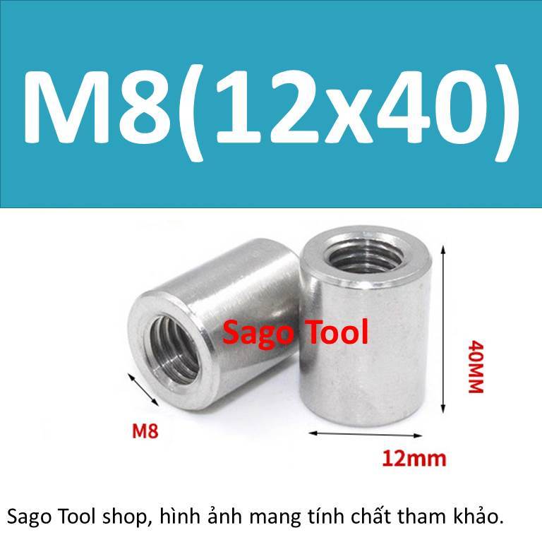 Ống nối ty ren inox - Nối ren INOX 304 M3 M4 M5 M6 M8 M10 loại tốt - Ảnh 3