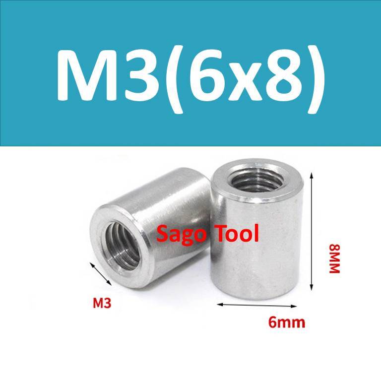 Ống nối ty ren inox - Nối ren INOX 304 M3 M4 M5 M6 M8 M10 loại tốt - Ảnh 5