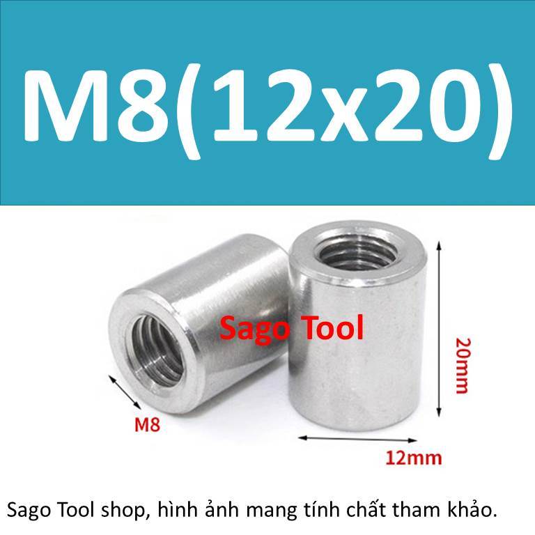 Ống nối ty ren inox - Nối ren INOX 304 M3 M4 M5 M6 M8 M10 loại tốt - Ảnh 4