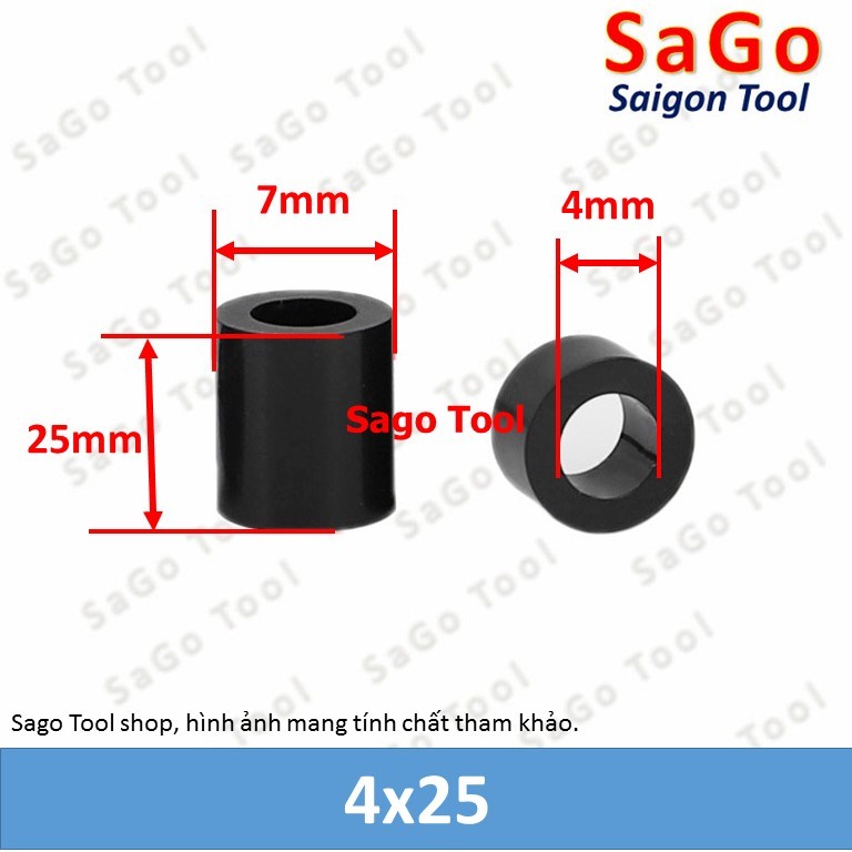 Vòng Đệm Nhựa ABS Nylon màu đen lỗ 3ly 4ly 5ly 6ly (10-20 cái) - Ảnh 28