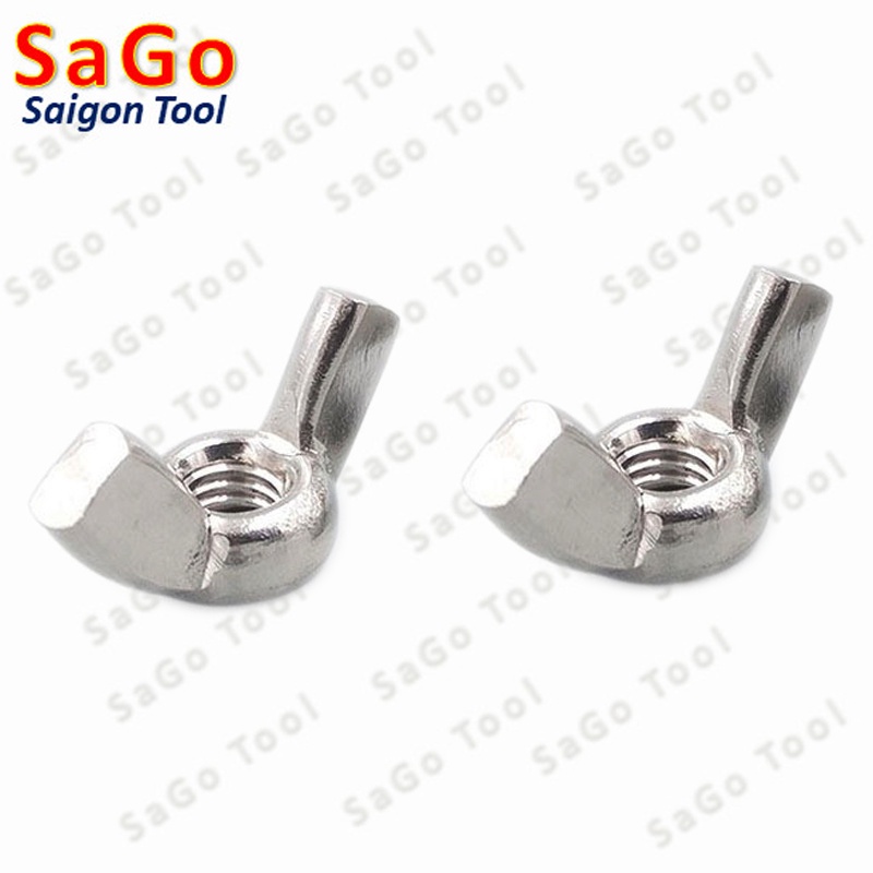 Đai ốc cánh bướm vặn tay INOX 304 - Tán chuồn size M3 M4 M5 M6 M8 M10 - Ảnh 4