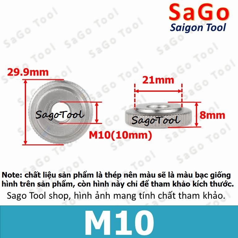 Núm vặn ren tròn bằng thép size M3 M4 M5 M6 M8 M10 - Ảnh 4