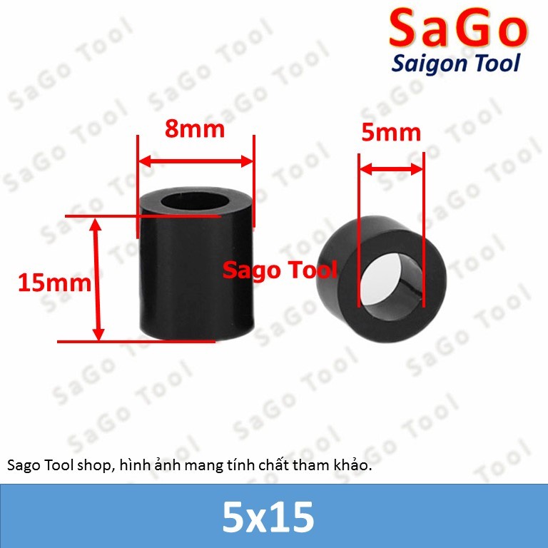 Vòng Đệm Nhựa ABS Nylon màu đen lỗ 3ly 4ly 5ly 6ly (10-20 cái) - Ảnh 32