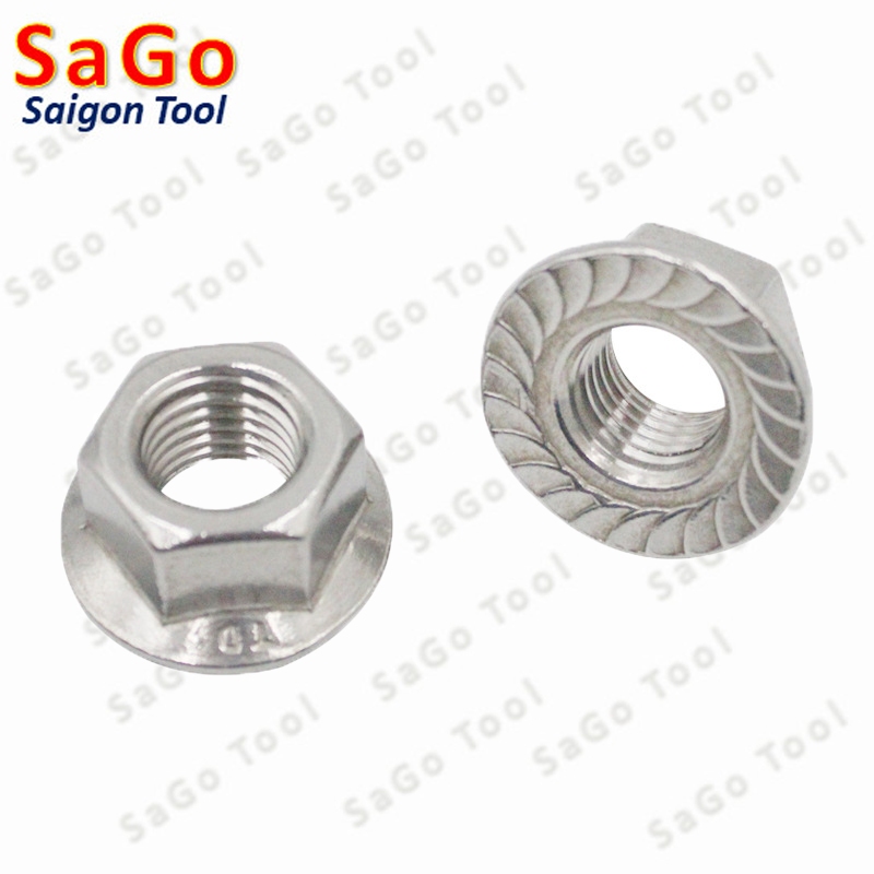 Đai ốc liền long đền INOX 304 - Tán liền long đền Tán Hở M3 M4 M5 M6 M8 M10 M12 - Ảnh 7