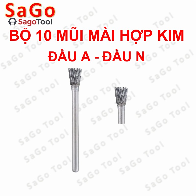 Bộ 10 cái mũi mài hợp kim nhiều đầu – mài kim loại, gỗ, đá, inox – dùng máy mini 3mm - Ảnh 4