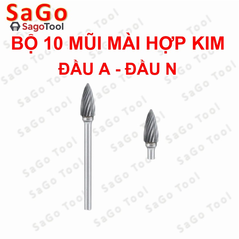 Bộ 10 cái mũi mài hợp kim nhiều đầu – mài kim loại, gỗ, đá, inox – dùng máy mini 3mm - Ảnh 5