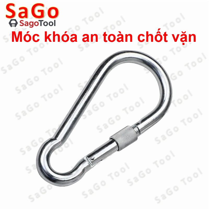 Móc khóa an toàn Carabiner inox 304 loại chốt vặn - Móc khóa đa năng size M4 M5 M6 M8 M10 M12 - Ảnh 5