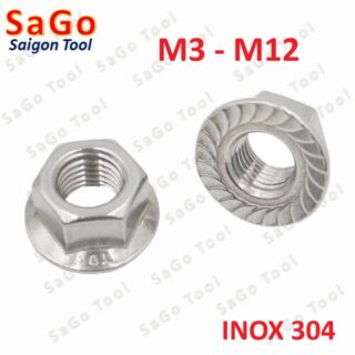 Đai ốc liền long đền INOX 304 - Tán liền long đền Tán Hở M3 M4 M5 M6 M8 M10 M12