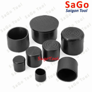 Đầu bịt ngoài ống sắt hộp, đầu bịt chân bàn ghế loại tròn nhiều kích thước phi 6 - phi 60mm (5 cái)