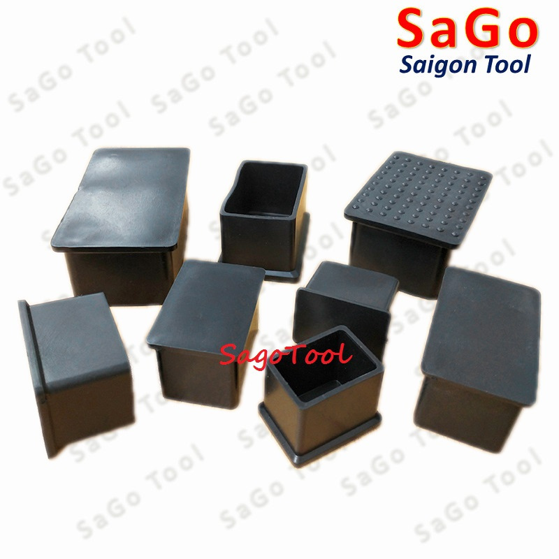 Đầu bịt ngoài cho sắt hộp chữ nhật 15x30 - 50x100, nắp bịt chân bàn ghế loại nhựa (5 cái)