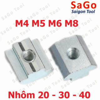 Tán chữ T, Đai ốc luồn nhôm định hình 2020 3030 4040 ren M4 M5 M6 M8 (10con)