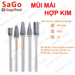 Mũi mài hợp kim lẻ nhiều đầu – mài kim loại, gỗ, đá, inox – dùng máy mini 3mm