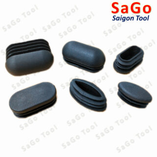 Đầu bịt trong cho sắt hộp hình oval, nắp bịt chân bàn ghế loại nhựa (5 cái)