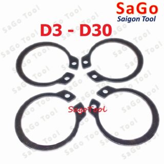 Phanh trục, phe gài trục, vòng phe phi 3 - 30mm bằng thép