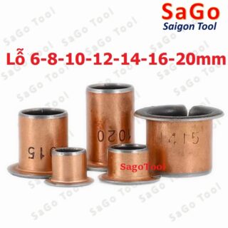 Ống trượt tròn, bạc thau có vai, bạc lót dùng làm con trượt lỗ 6mm 8mm 10mm 12mm 14mm 16mm 20mm