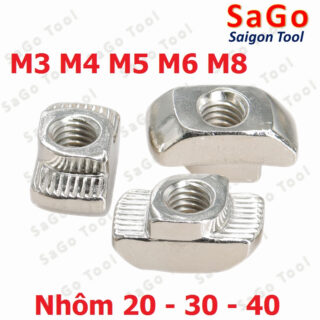 Tán chữ T, Đai ốc T xoay cho nhôm định hình 2020 3030 4040 ren M3 M4 M5 M6 M8